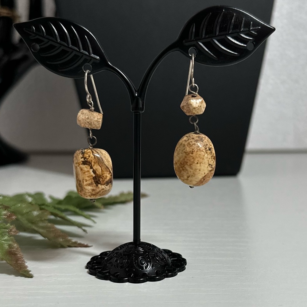 Brown Jasper Dangle Earrings